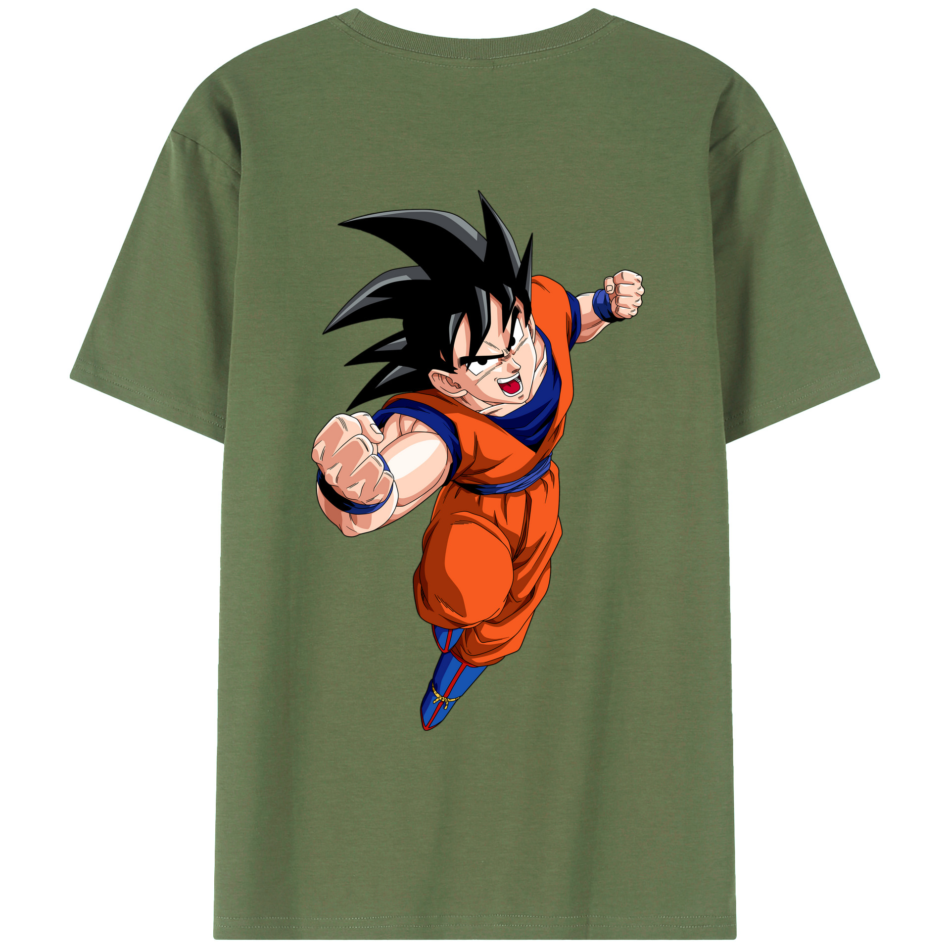 （画像用） ドラゴンボール 孫悟空（そん ごくう）Son Goku カカロット DRAGON BALL Kakarotto 綿100％ メンズ半袖Tシャツ（バックプリント） 通気性